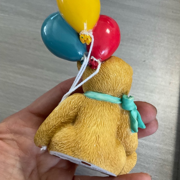 NIB CHERISHED TEDDIES NINA BEAR WITH BALLOONS #215864 1996 BEARY HAPPY WISHES - Picture 4 of 8